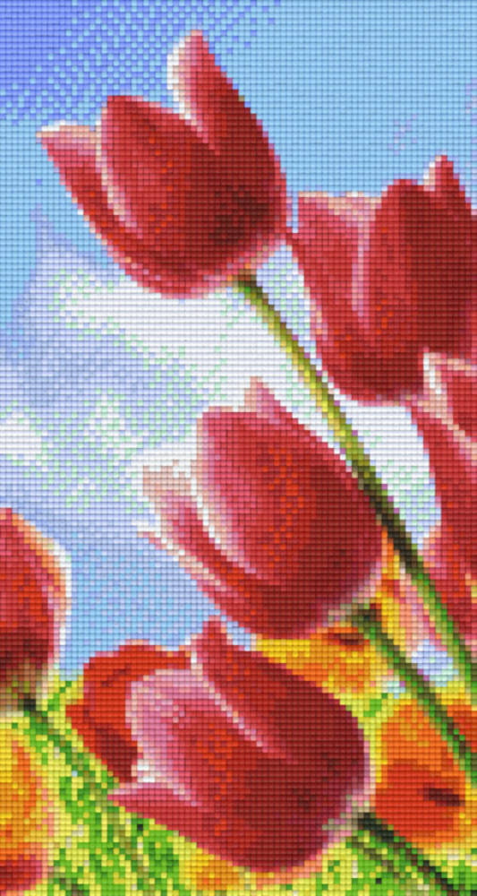 Tulips 1 Six [6] Baseplate PixleHobby Mini-mosaic Art Kits